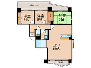 ホルトハイム博多駅東　７０２の物件間取画像